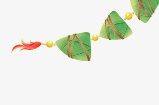 一串飘香粽子免抠