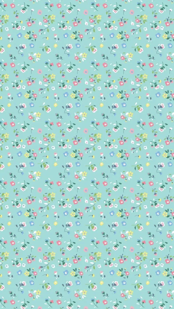 手绘小清新碎花壁纸免抠