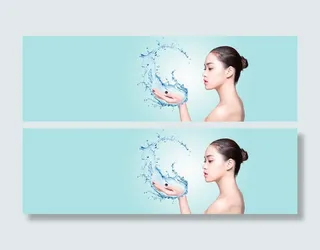 洗护产品化妆品海报背景补水背景免抠