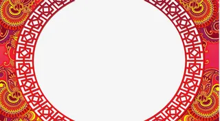 中国风边框花纹免抠