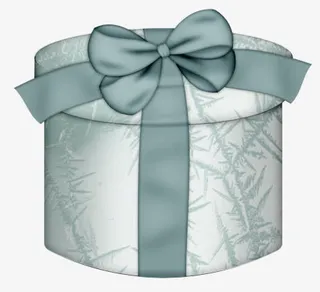 蓝色圣诞礼盒创意免抠