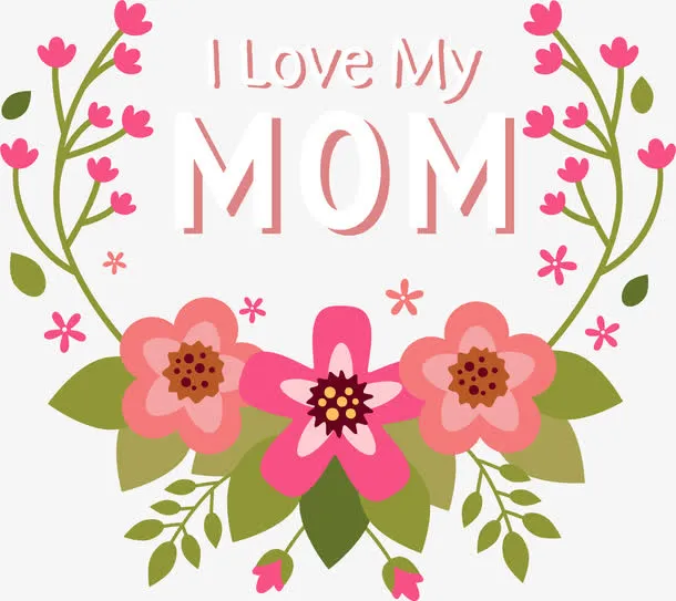 母亲节感恩卡片标签免抠