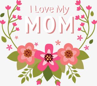 母亲节感恩卡片标签免抠