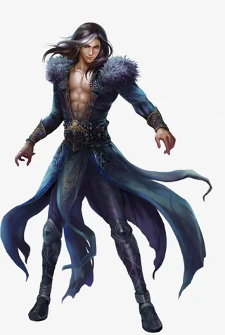 藏青色衣服肌肉男立绘人物免抠