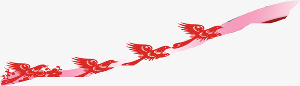 剪纸喜鹊元素免抠