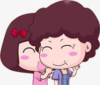 温馨可爱人物母女免抠