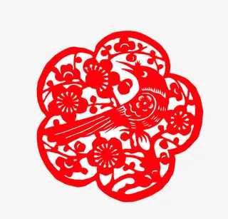 喜鹊剪纸免抠