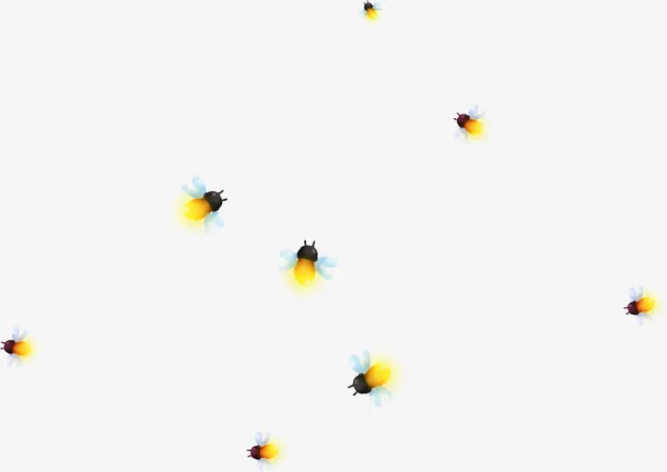 卡通手绘莹火虫免抠