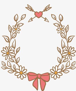 手绘风格的可爱婚礼元素免抠