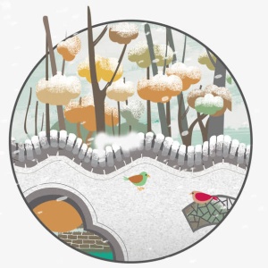 寒冷冬季素材免抠