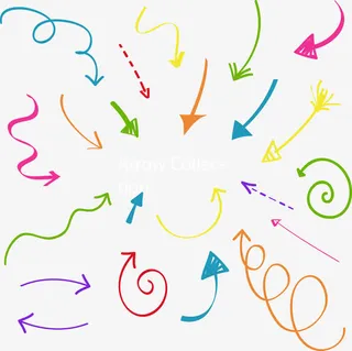 矢量手绘箭头免抠