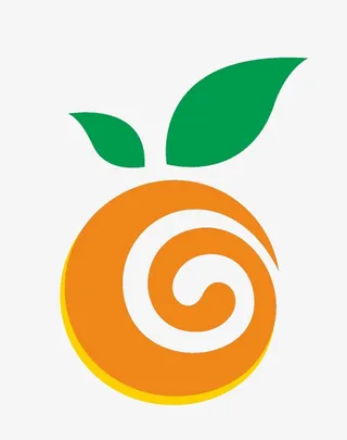 创意橘子logo免抠