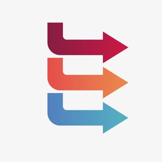 彩色箭头拐弯免抠标签元素