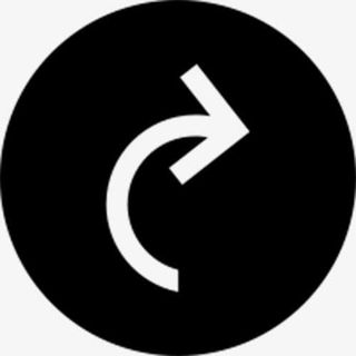 圆形右转箭头标识牌免抠