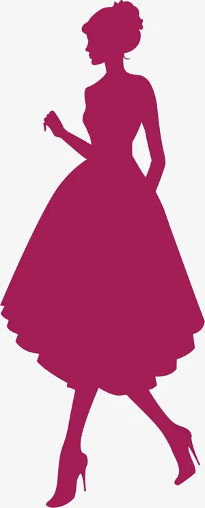 创意卡通时尚女性剪影免抠