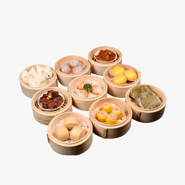 早茶点心实物图素材免抠