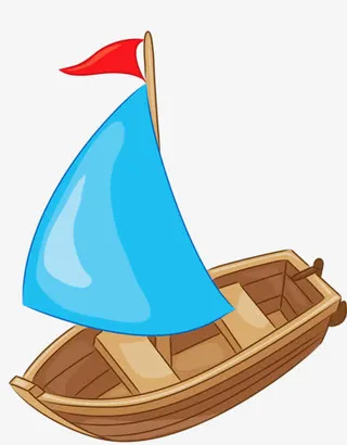 卡通船免抠