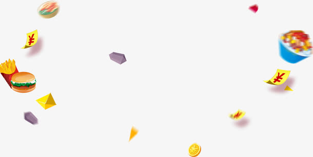 唯美漂浮汉堡金币金钱背景装饰美