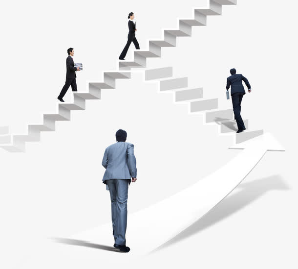 楼梯箭头商务人免抠