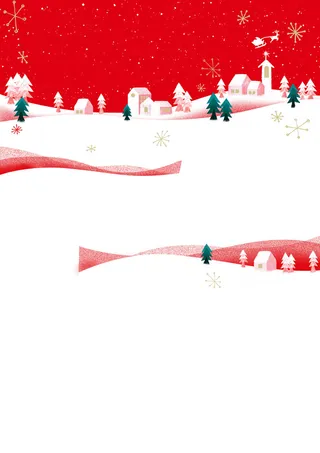 圣诞元旦红白色卡通商场狂欢促销海报高清