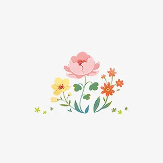 小清新鲜花背景元素