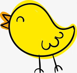 黄色的小鸡免抠