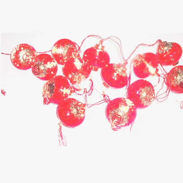 中国风发光灯小红灯笼免抠