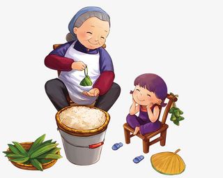 正在包粽子免抠