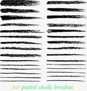 矢量粉笔笔触条纹设计素材免抠