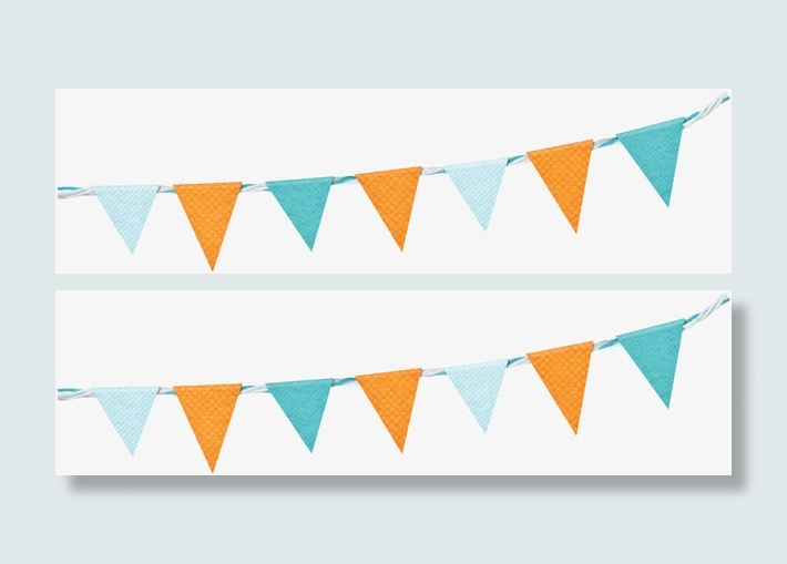 可爱色彩旗子免抠