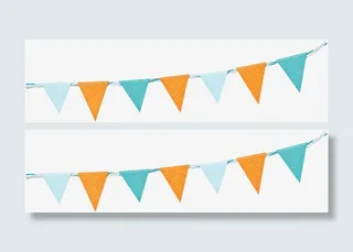 可爱色彩旗子免抠