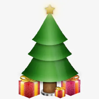 圣诞树绿色礼物盒免抠