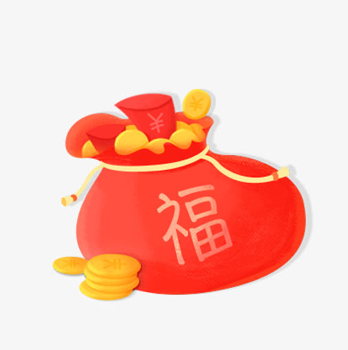 红色福袋免抠