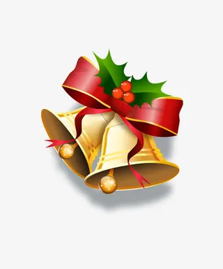 简约圣诞铃铛免抠