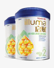 两罐惠氏启赋2段奶粉免抠