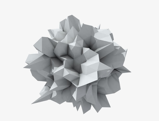 白色C4D扭曲装饰免抠
