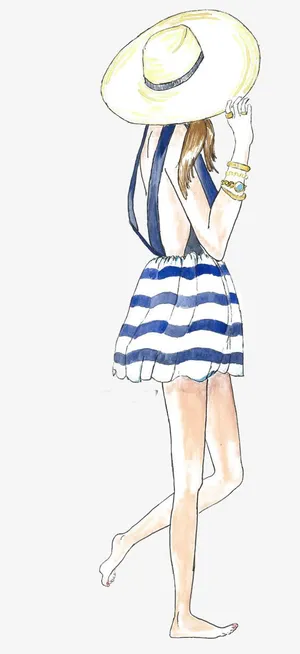 泳装女生背影免抠