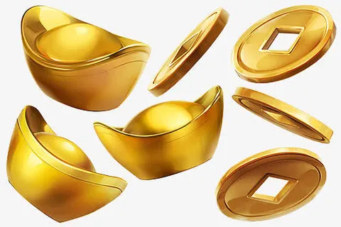 矢量 钱币 高清 png 铜钱 黄金 银免抠