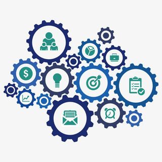 商务齿轮组设计矢量图免抠