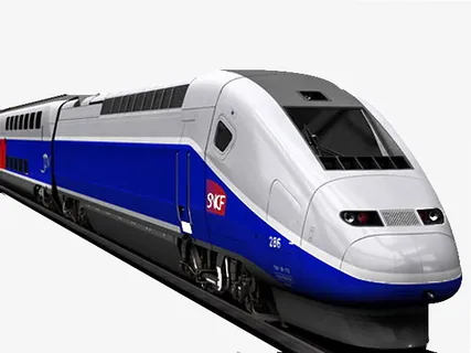 蓝灰色高铁免抠