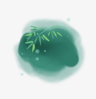 青色，渐变，装饰，卡通，古风免抠