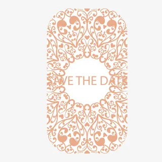 美丽手绘花卉婚礼卡免抠