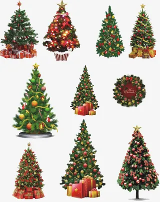 圣诞树矢量素材免抠