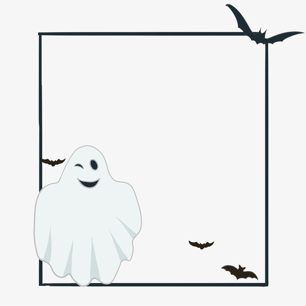 万圣节小鬼边框免抠