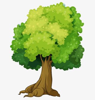 大树春天树木矢量3免抠