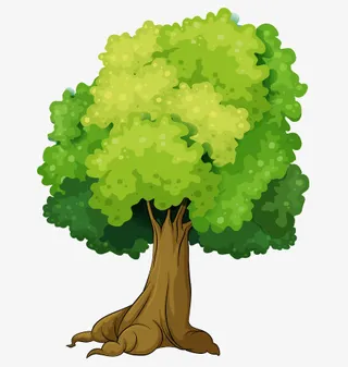 大树春天树木矢量3免抠