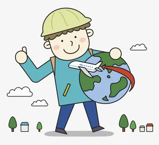 一个人去环游地球免抠