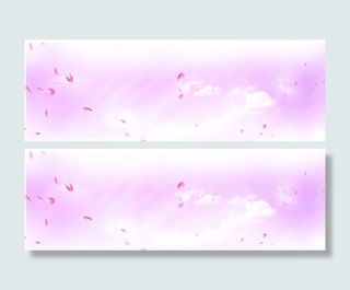 粉色紫色花瓣天空背景