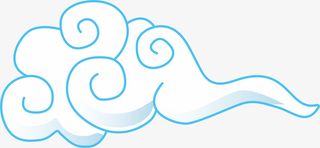 高清白色祥云免抠