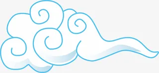 高清白色祥云免抠